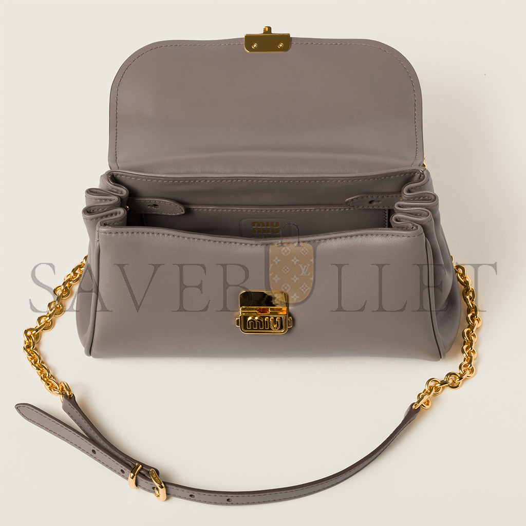 MIU MIU LEATHER SHOULDER BAG 5BD266 (24*14*7.5cm)